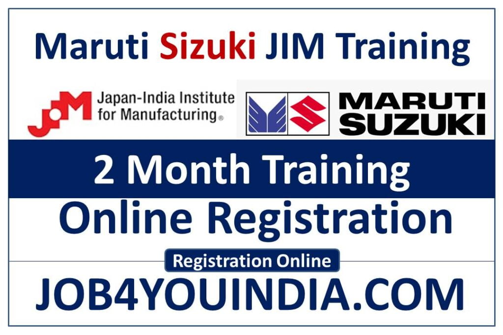 Maruti Suzuki JIM Training Admission Start Job4You India