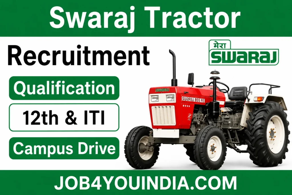 Swaraj Tractor Recruitment 2026