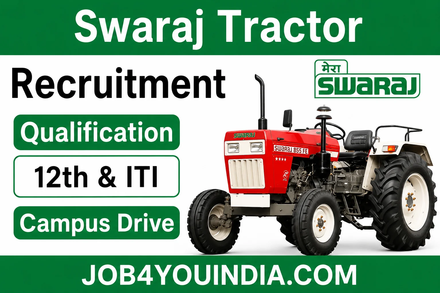 Swaraj Tractor Recruitment 2026