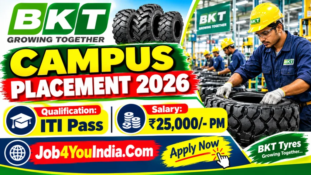 BKT Tyres ITI Campus Placement 2026